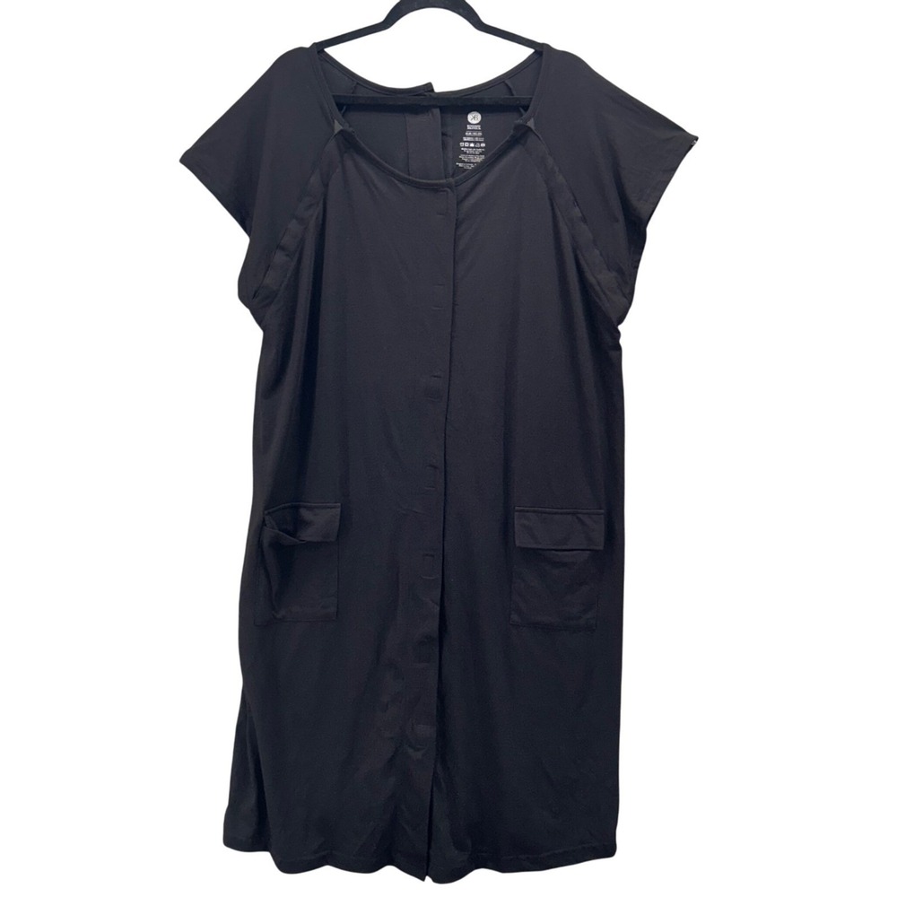Kindred Bravely Nursing‎ Gown Black 1X or 2X